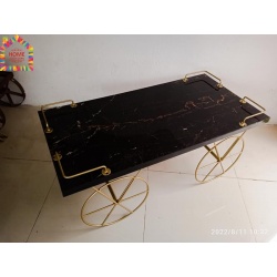 Black & Gold Cart Table
